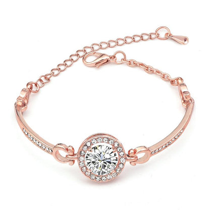 Luxurious Zircon Decoration Design Alloy Bracelet.