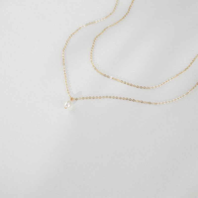 Delicate Faux Pearl 2-Layer Necklace