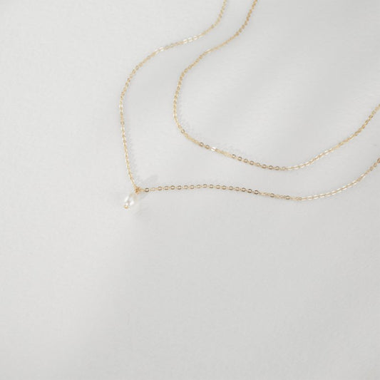 Delicate Faux Pearl 2-Layer Necklace