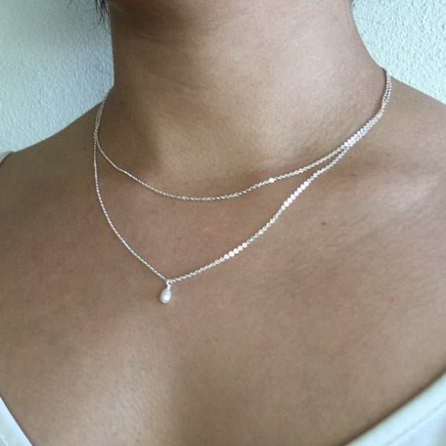 Delicate Faux Pearl 2-Layer Necklace