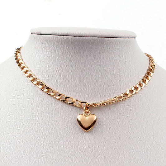 Women's Choker Heart Necklace.