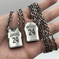 Kobe Basketball Star Jersey Pendant Necklace.