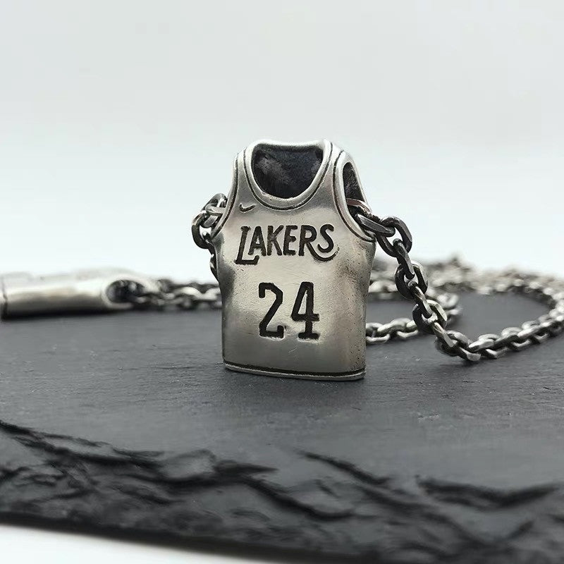 Kobe Basketball Star Jersey Pendant Necklace.