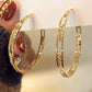 Faux Diamond Women's Large Hoop Earrings