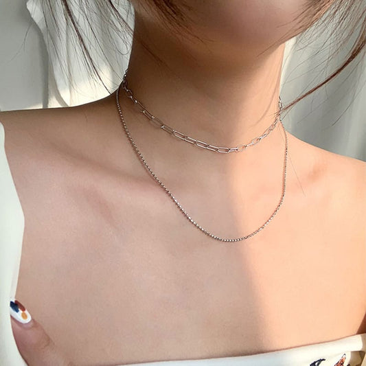 Multilayer Design Clavicle Necklace