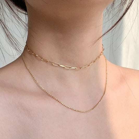 Multilayer Design Clavicle Necklace