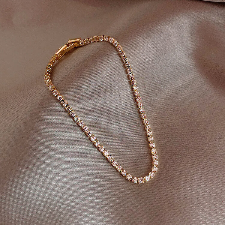 Zircon Wrapped Design Gold Color Bracelet