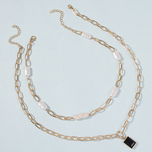 Double Layer Faux Pearl Necklace