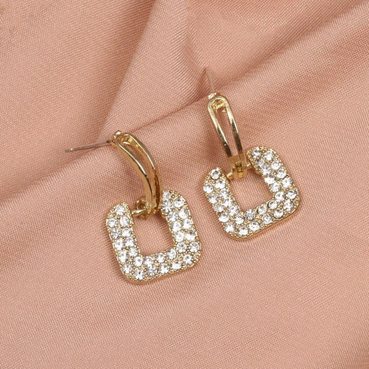 Rhinestone Decor Stud Earrings