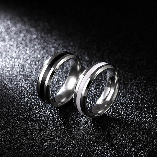 Gender Neutral Couples Stainless Steel Rings