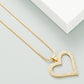 Zircon Heart Shape Pendant Design Gold Color Necklace.